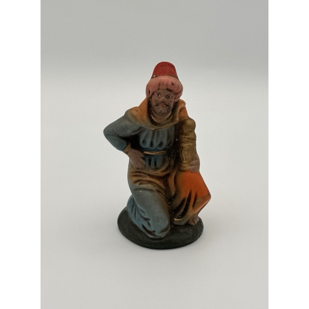 Vintage Western Germany Paper Mache Wise Man Nativity Figure 4" Replacement